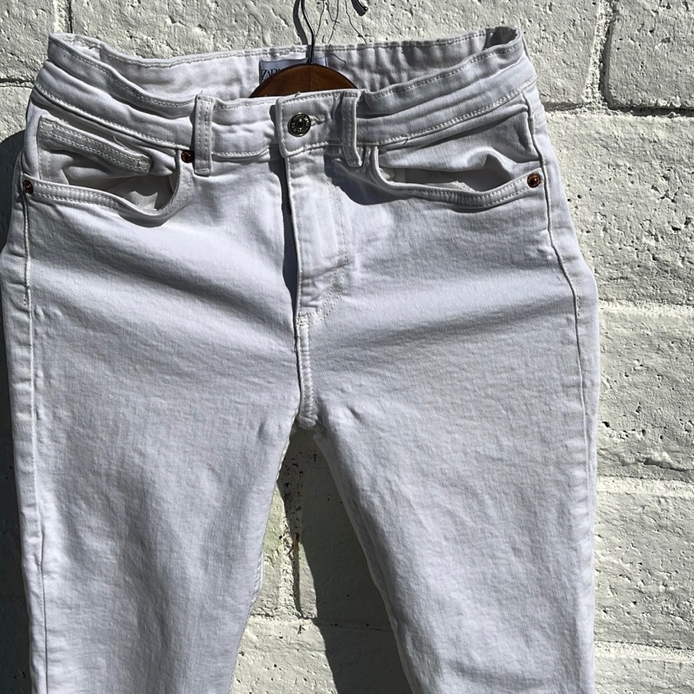Zara straight white jeans